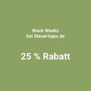 Black Weeks Steuertipps.de 25% auf SteuerSparErklärung