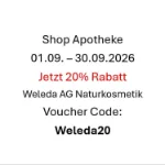 Shop Apotheke bietet eine 20% Spar Weleda AG Aktion