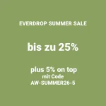 Summer Sale bis zu 25 % + 5 % mit Rabatt-Code