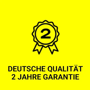 Deutsche Qualität, 2 Jahre Garantie